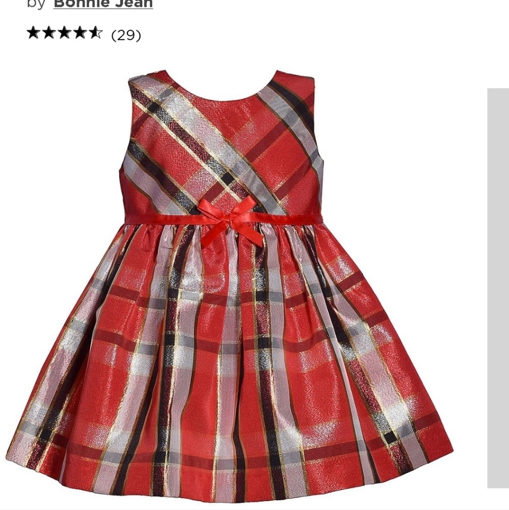 Bonnie Jean coat and holiday dress, size 6, color: red plaid